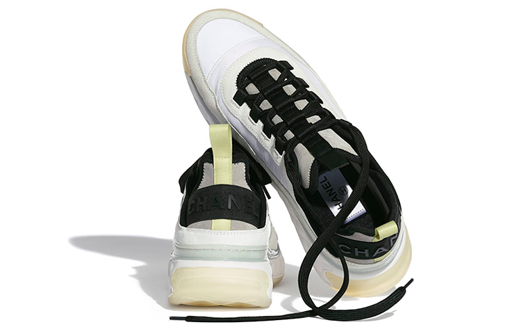 (W) Chanel Velvet Calfskin & Mixed Fibers Sneaker 'White Yellow' 圖 3