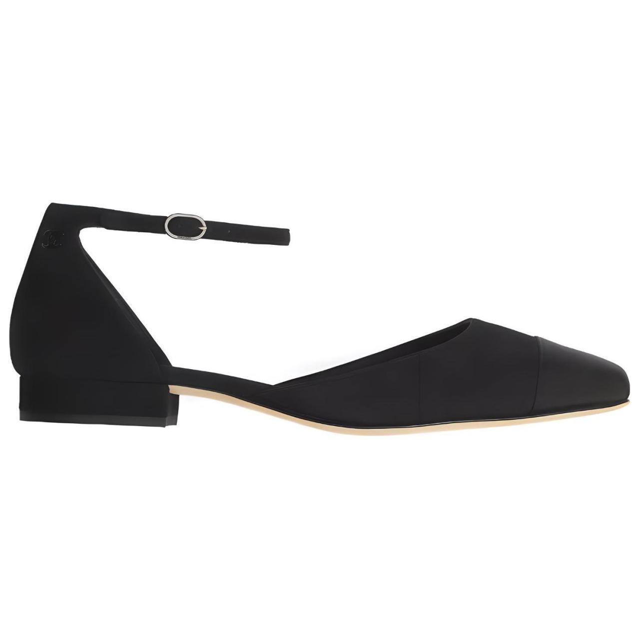 (W) Chanel Velvet Lambskin Satin Sandals 'Black Fashion' 圖 2