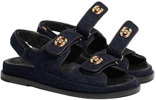 Lookbook (Women) Chanel Velvet Sandals 'Navy' G35927-X56243-0L125