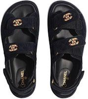 Purchase (Women) Chanel Velvet Sandals 'Navy' G35927-X56243-0L125