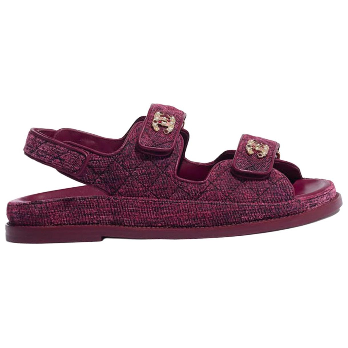 Order (W) シャネル ベルベット スリップオン サンダル (ファッショナブルピンク) G35927-X56243-0L123