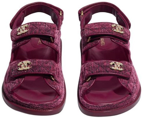 (Women) Chanel Velvet Slip-On Sandal 'Fashionable Pink' G35927-X56243-0L123 Lookbook (Women) Chanel Velvet Slip-On Sandal 'Fashionable Pink' G35927-X56243-0L123