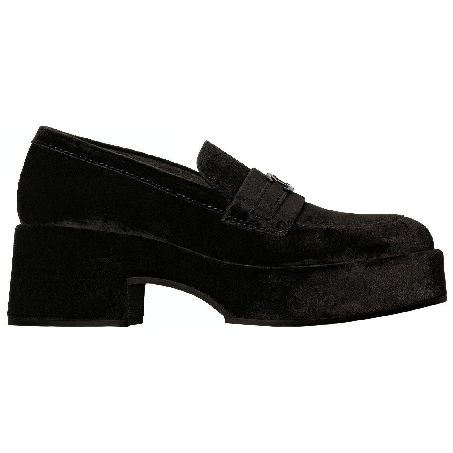 (W) Chanel Velvet Thick Sole 'Fashion Black' 圖 2