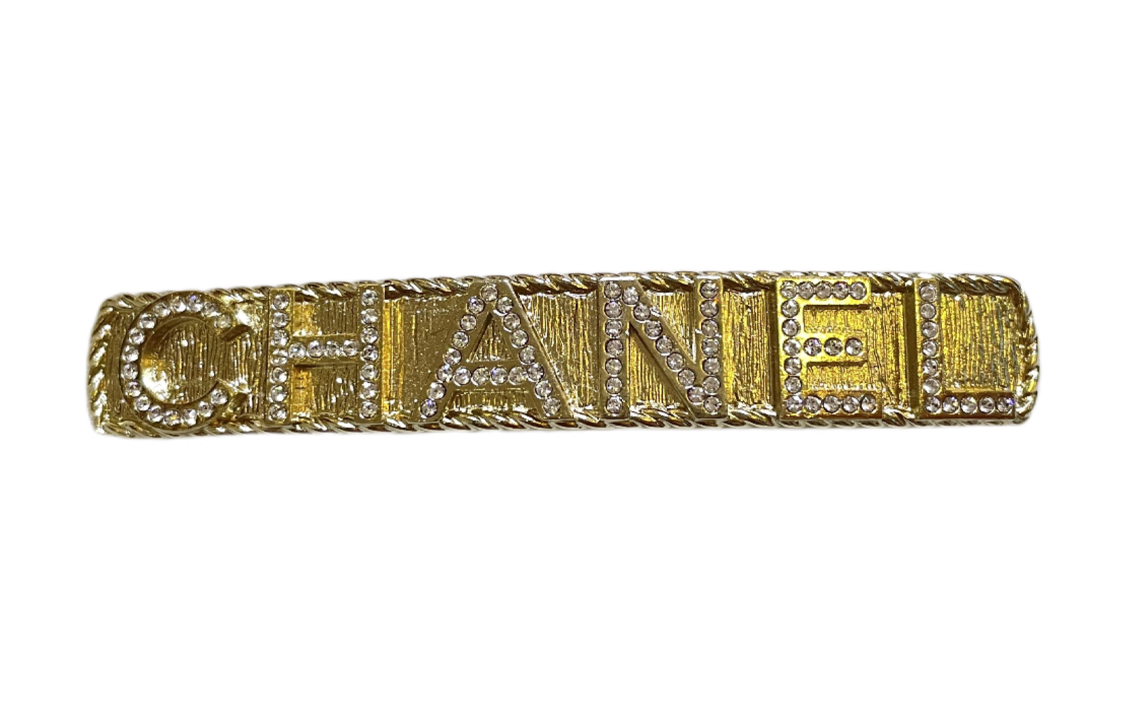 (Women) CHANEL Vintage Classic Logo Alloy Hair Clip for Women - Gold. AB7519-B07264-NG292