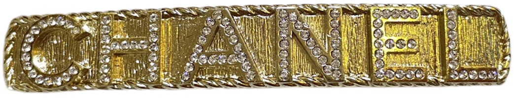 (Women) CHANEL Vintage Classic Logo Alloy Hair Clip for Women - Gold. AB7519-B07264-NG292 (Women) CHANEL Vintage Classic Logo Alloy Hair Clip for Women - Gold. AB7519-B07264-NG292