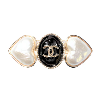 (Women) CHANEL White Floral Letter Logo Brooch Accessory. AB7505-B07266-NG293