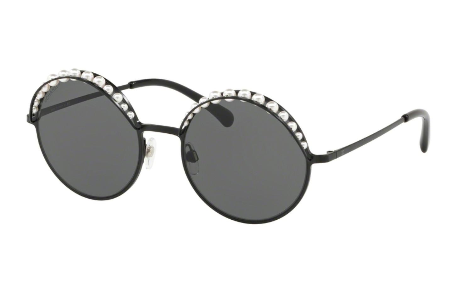 (Women) CHANEL White Pearl Series Round Sunglasses  Black CH4234H-C101S4 圖 2