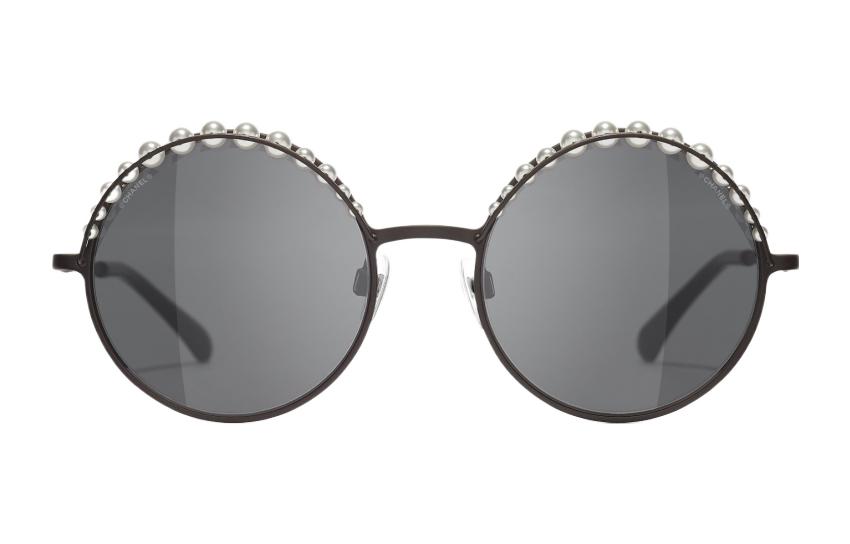 (Women) CHANEL White Pearl Series Round Sunglasses  Black CH4234H-C101S4 圖 3