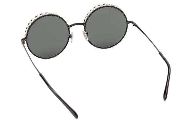 (Women) CHANEL White Pearl Series Round Sunglasses  Black CH4234H-C101S4 圖 4