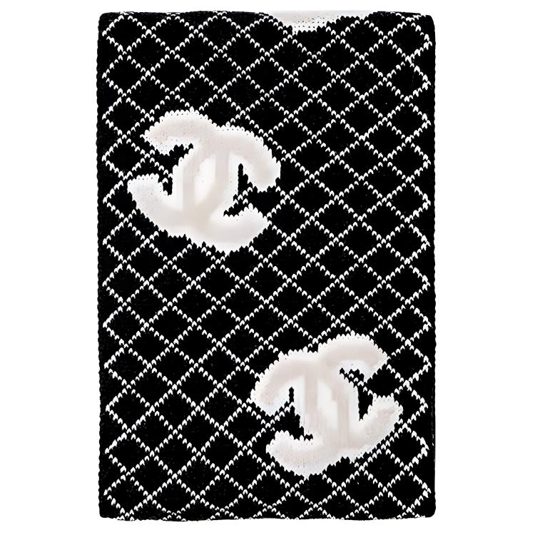 (Women) CHANEL Women’s Double-Sided Logo Cashmere Silk Scarf - Stylish & Versatile AA8451-B08891-NJ731