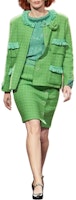 (Women) CHANEL Women’s Green Tweed Mid-Waist Casual Skirt with Button Details. P77747-V69453-NY822 (Women) CHANEL Women’s Green Tweed Mid-Waist Casual Skirt with Button Details. P77747-V69453-NY822