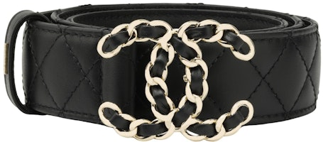 (Women) CHANEL Women’s Leather Belt with Logo Buckle in Black. A73463-Y1110694-30575 (Women) CHANEL Women’s Leather Belt with Logo Buckle in Black. A73463-Y1110694-30575