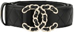 Order (Women) CHANEL Women’s Leather Belt with Logo Buckle in Black. A73463-Y1110694-30575