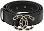 Shop (Women) CHANEL Women’s Leather Belt with Logo Buckle in Black. A73463-Y1110694-30575