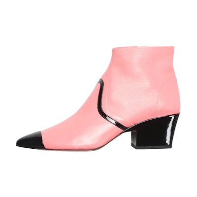 (W) Chanel Zip Boot 'Pink'