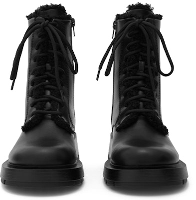 (Women) CHARLES & KEITH 21 PU Lace-Up Fluffy Platform Boots 'Black' CK1-90920099_BLACK Lookbook (Women) CHARLES & KEITH 21 PU Lace-Up Fluffy Platform Boots 'Black' CK1-90920099_BLACK
