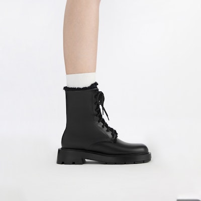 (Women) CHARLES & KEITH 21 PU Lace-Up Fluffy Platform Boots 'Black' CK1-90920099_BLACK Purchase (Women) CHARLES & KEITH 21 PU Lace-Up Fluffy Platform Boots 'Black' CK1-90920099_BLACK