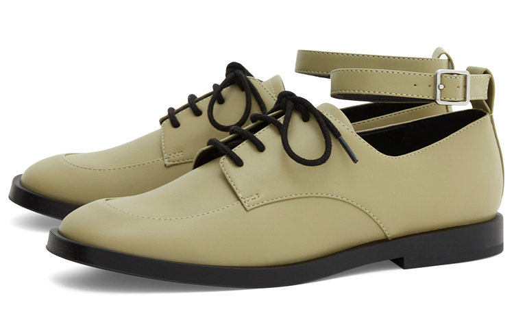 Order (W) CHARLES & KEITH 그레이그린 앵클 스트랩 로우힐 CK1-70380882_GREEN