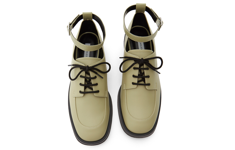 Lookbook (W) CHARLES & KEITH 그레이그린 앵클 스트랩 로우힐 CK1-70380882_GREEN