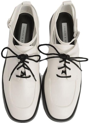 (Women) CHARLES & KEITH Ankle Strap Low Heel 'Pink White' CK1-70380882_CHALK Details for (Women) CHARLES & KEITH Ankle Strap Low Heel 'Pink White' CK1-70380882_CHALK