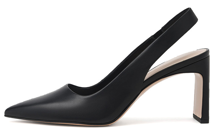 Buy (W) CHARLES & KEITH Tacón Fino Slingback 'Negro' CK1-60361362_BLACK