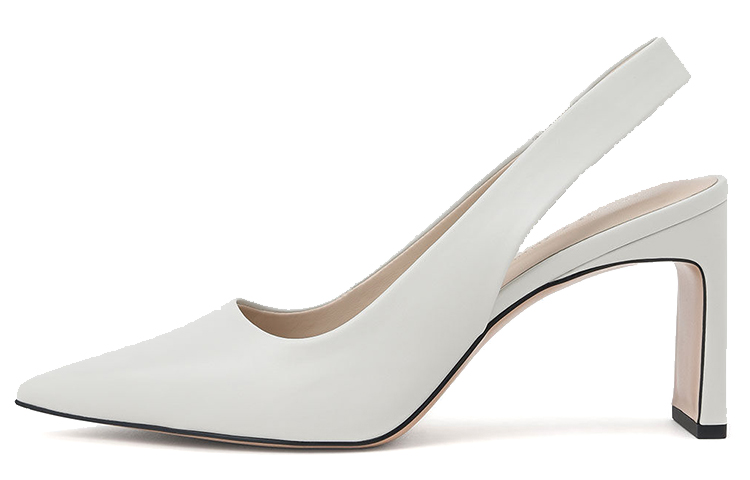 (Women) CHARLES & KEITH Blade Heel Slingback 'White' CK1-60361362_WHITE