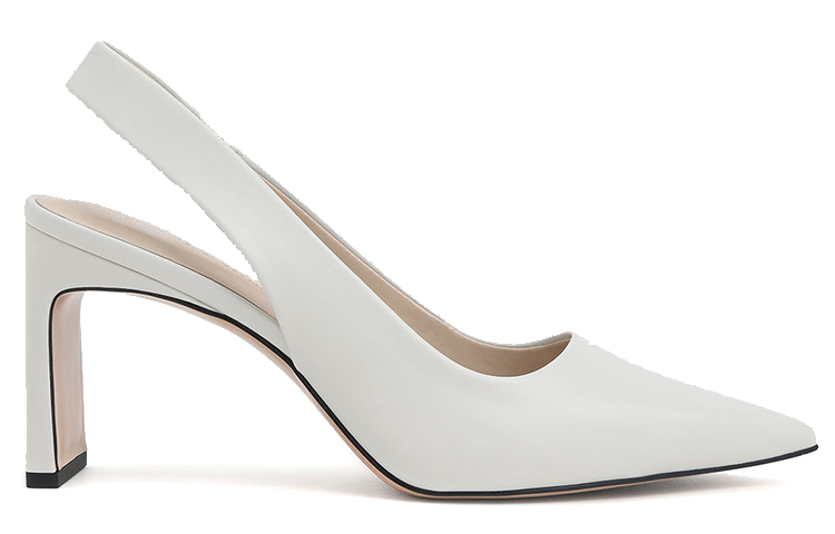 Order (W) CHARLES & KEITH Heel Slingback Hak Pisau 'Putih' CK1-60361362_WHITE