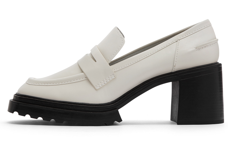 Buy (W) CHARLES & KEITH Tacones de Bloque 'Retro Rosa Blanco' CK1-60361373_CHALK