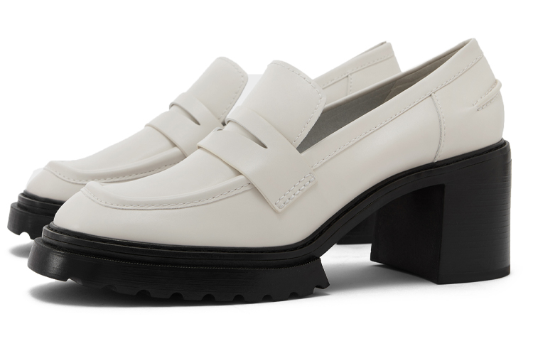 Lookbook (W) CHARLES & KEITH Tacones de Bloque 'Retro Rosa Blanco' CK1-60361373_CHALK