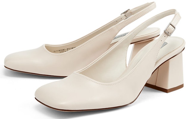 (Women) CHARLES & KEITH Block Heel Slingback Pumps 'Powder White' CK1-60361378_CHALK Lookbook (Women) CHARLES & KEITH Block Heel Slingback Pumps 'Powder White' CK1-60361378_CHALK