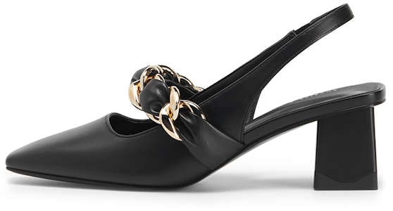 (W) CHARLES & KEITH Tacón Bajo Punta Cuadrada 'Negro con Correa de Cadena' CK1-60920311_BLACK Buy (W) CHARLES & KEITH Tacón Bajo Punta Cuadrada 'Negro con Correa de Cadena' CK1-60920311_BLACK