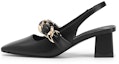 Buy (W) CHARLES & KEITH Tumit Blok Hujung Square 'Tali Rantai Hitam' CK1-60920311_BLACK