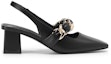 Order (W) CHARLES & KEITH Tumit Blok Hujung Square 'Tali Rantai Hitam' CK1-60920311_BLACK