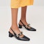 Purchase (W) CHARLES & KEITH Tumit Blok Hujung Square 'Tali Rantai Hitam' CK1-60920311_BLACK