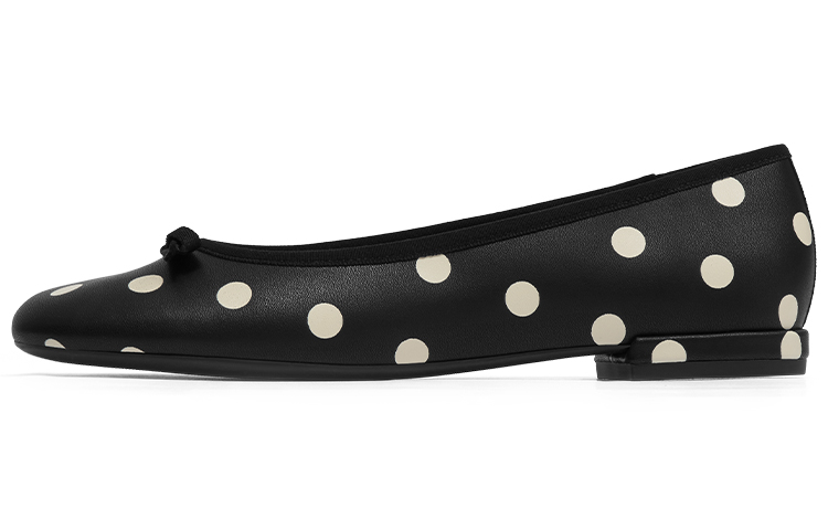 (Women) CHARLES & KEITH Bow-Decorated Round-Toe Low Heel 'Black' CK1-70900352-A_BLACK