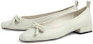 Order (W) CHARLES & KEITH Tumit Sederhana Hujung Petak Ikatan Reben 'Putih Serbuk' CK1-70380847-chalk