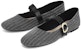 (Women) CHARLES & KEITH Buckle Round Toe Mary Jane Ballet Flats 'Grey' CK1-70580166_GREY