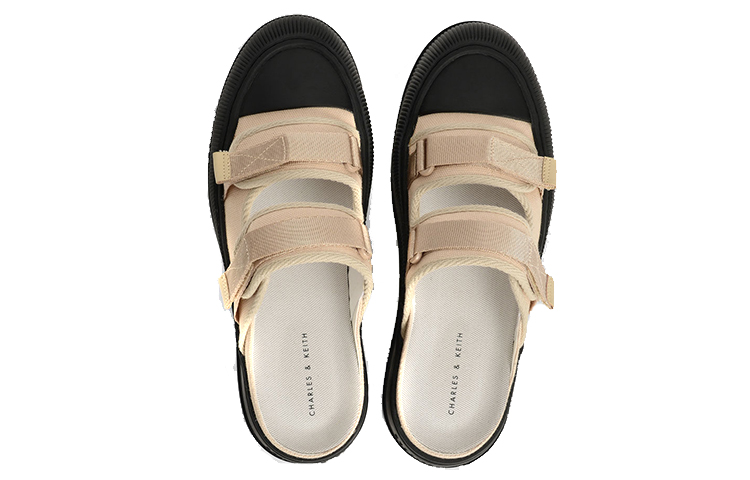 Shop (W) Sneaker Platform Canvas CHARLES & KEITH 'Khaki' CK1-70900312_BEIGE