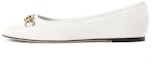 Buy (W) CHARLES & KEITH Kasut Balerina Rantaian PU 'Keselesaan Ringkas Putih' CK1-70580162_CHALK
