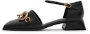 (W) CHARLES & KEITH Rantaian Tumit Blok Hujung Petak 'Hitam' CK1-60900154_BLACK