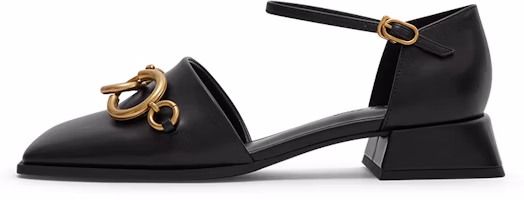 (Women) CHARLES & KEITH Chain Square Toe Block Heel 'Black' CK1-60900154_BLACK (Women) CHARLES & KEITH Chain Square Toe Block Heel 'Black' CK1-60900154_BLACK