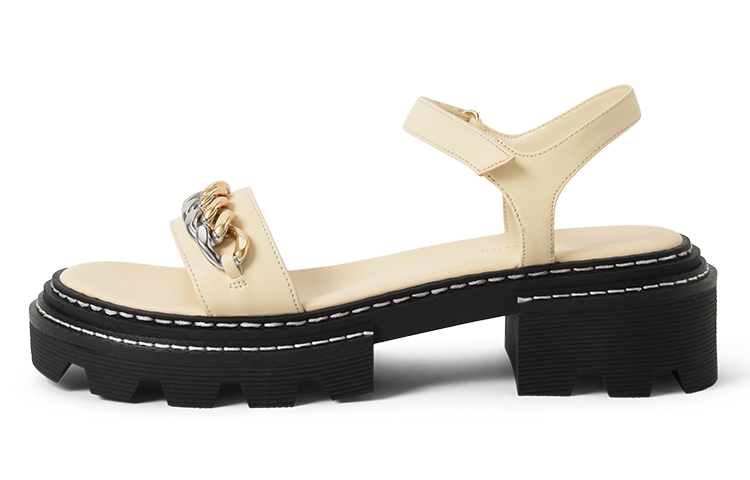 Buy (W) CHARLES & KEITH Sandal Hak Blok Terbuka 'Merah Muda Putih' CK1-70920097_CHALK