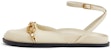 (W) CHARLES & KEITH PU Rantaian Loafer Sandal 'Flat Metallic' CK1-71680049