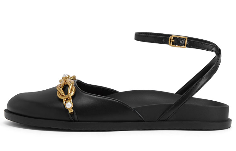 Lookbook (W) CHARLES & KEITH 체인 로퍼 샌들 (메탈릭) CK1-71680049