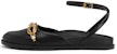 (W) CHARLES & KEITH PU Rantaian Loafer Sandal 'Flat Metallic' CK1-71680049