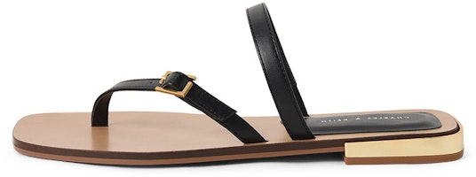 (Women) CHARLES & KEITH Charles & Keith PU Square Toe Thong Slides 'Black' CK1-70380936_BLACK (Women) CHARLES & KEITH Charles & Keith PU Square Toe Thong Slides 'Black' CK1-70380936_BLACK