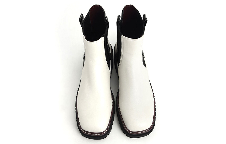 Shop (W) CHARLES & KEITH ステッチ切替チェルシーブーツ (モノトーン) CK1-90920083_MULTI