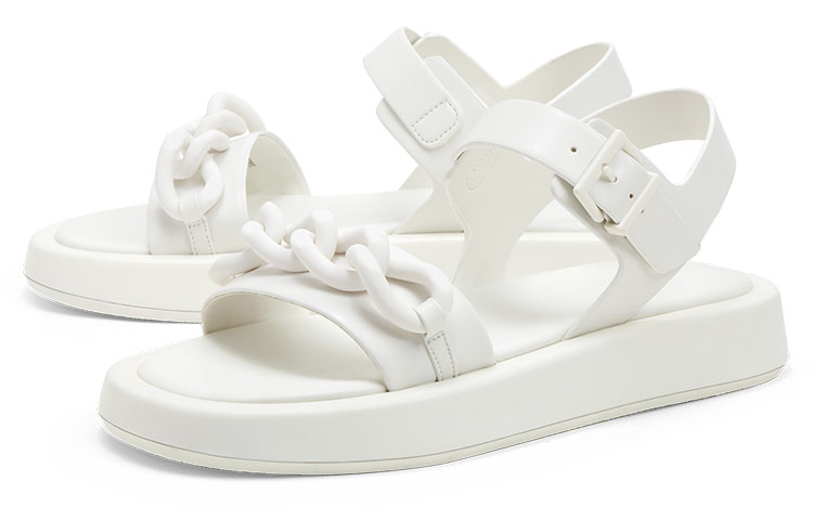 Lookbook (W) 찰스앤키스 청키 체인 플랫폼 샌들 (화이트) CK1-70920103_WHITE