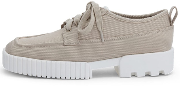 CHARLES&KEITH 織物簡約休閒系帶 厚底松糕鞋 女款 米色 Buy CHARLES&KEITH 織物簡約休閒系帶 厚底松糕鞋 女款 米色