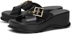 (W) CHARLES & KEITH Sandal Selipar Bertali Bersilang Tebal 'Hitam' CK1-80580125_BLACK